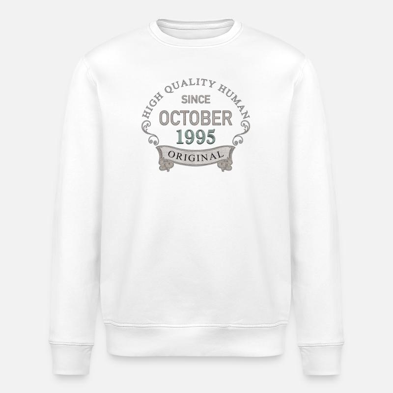 Since_October_1995 - Stanley/Stella ROLLER Unisex Organic Sweatshirt - white