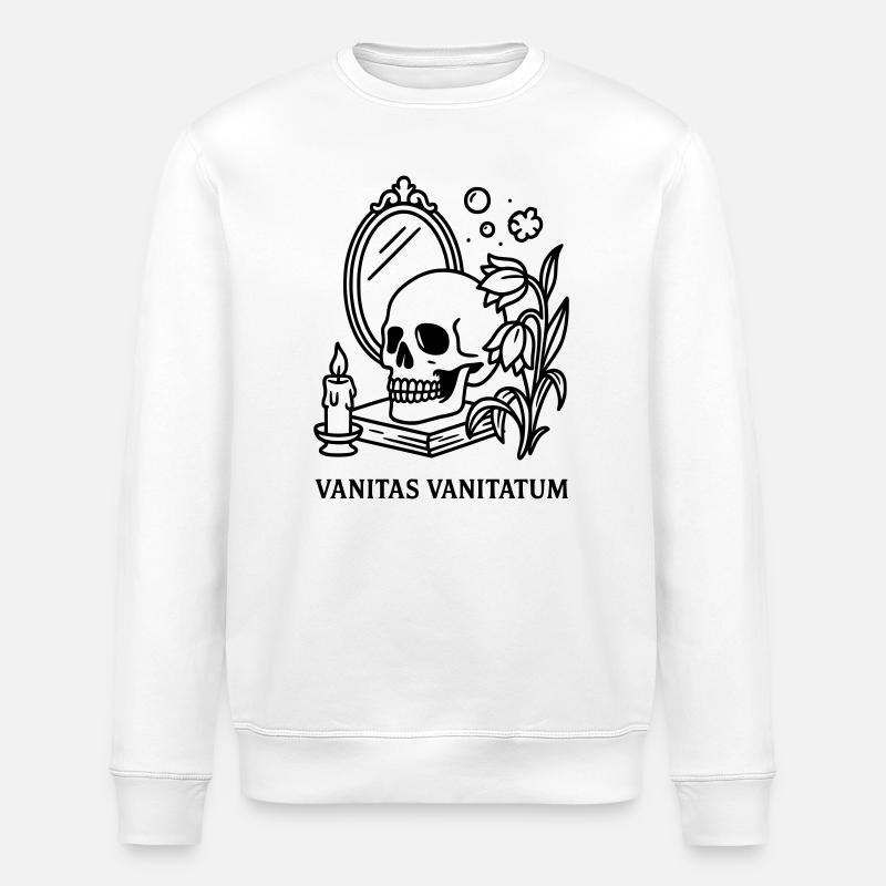 memento mori vanitas vanitatum - Stanley/Stella Unisex Bio-Sweatshirt ROLLER - Weiß