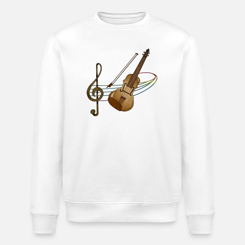 Geige - Stanley/Stella Unisex Bio-Sweatshirt ROLLER - Weiß