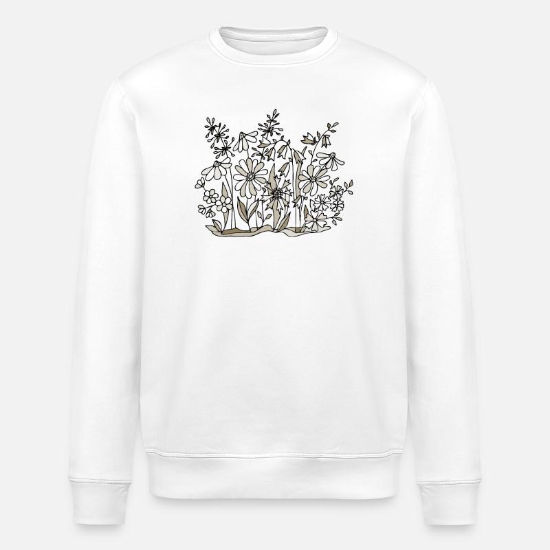 Fleur - Sweat bio ROLLER Stanley/Stella Unisexe - blanc