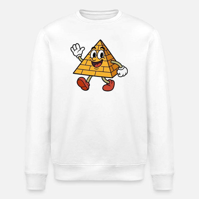 Talking wacky pyramid - Stanley/Stella ROLLER Unisex Organic Sweatshirt - white