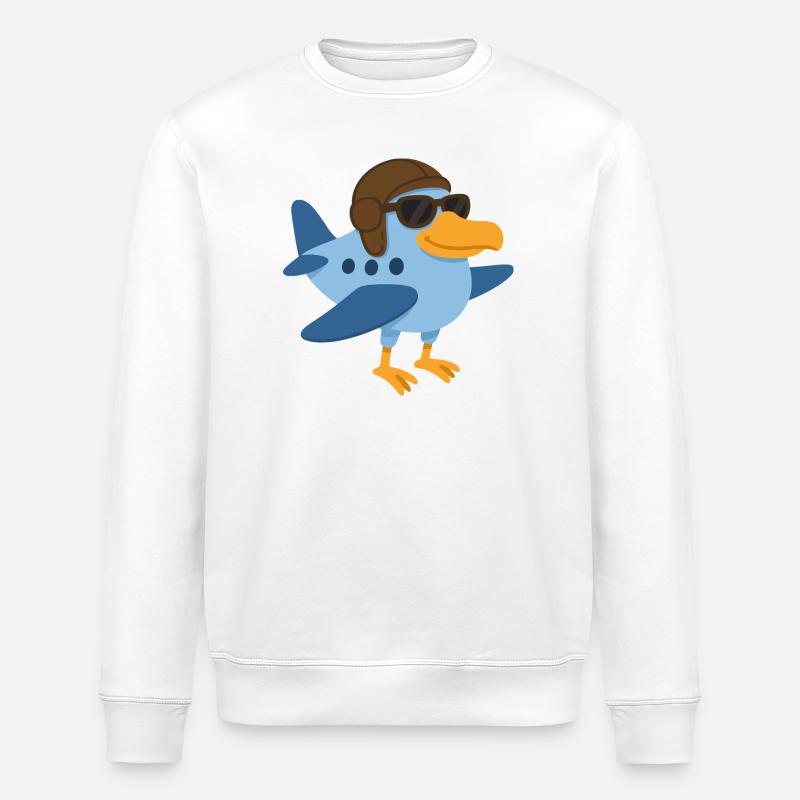 Ein Supervogelflugzeug - Stanley/Stella Unisex Bio-Sweatshirt ROLLER - Weiß