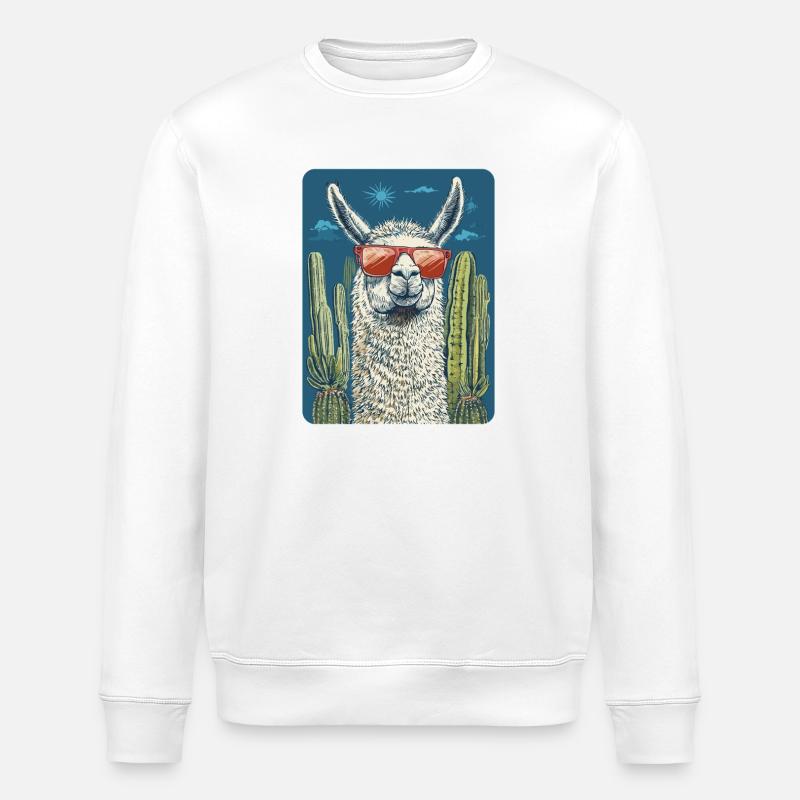 Lama - Stanley/Stella Unisex Bio-Sweatshirt ROLLER - Weiß