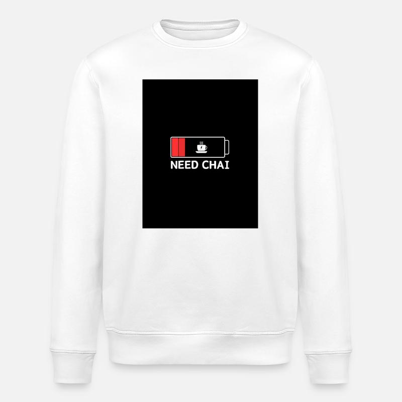 Need Chai Energiekick - Stanley/Stella Unisex Bio-Sweatshirt ROLLER - Weiß