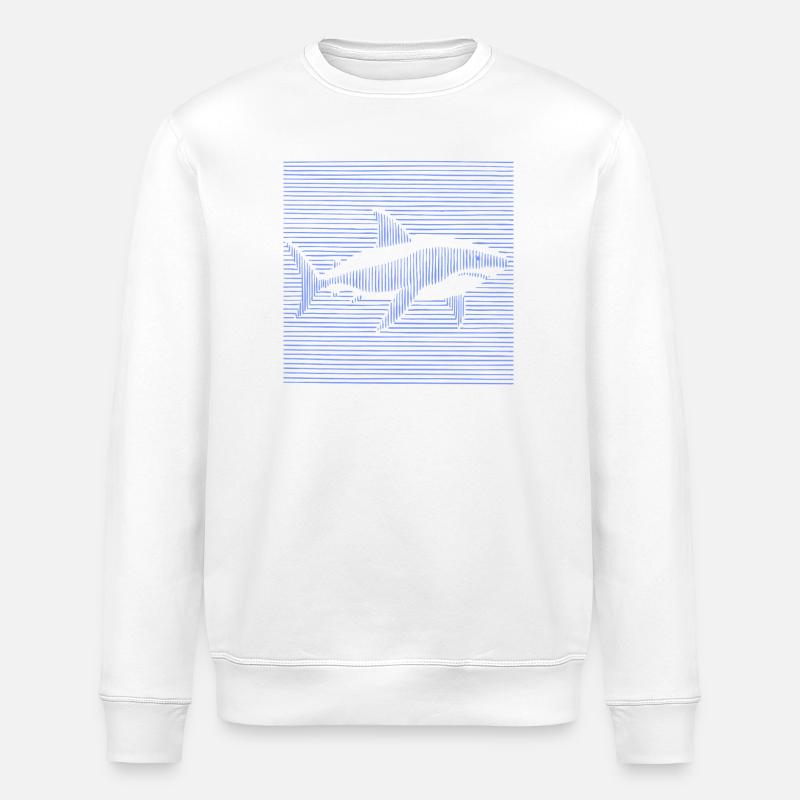 Shark - Stanley/Stella ROLLER Unisex Organic Sweatshirt - white
