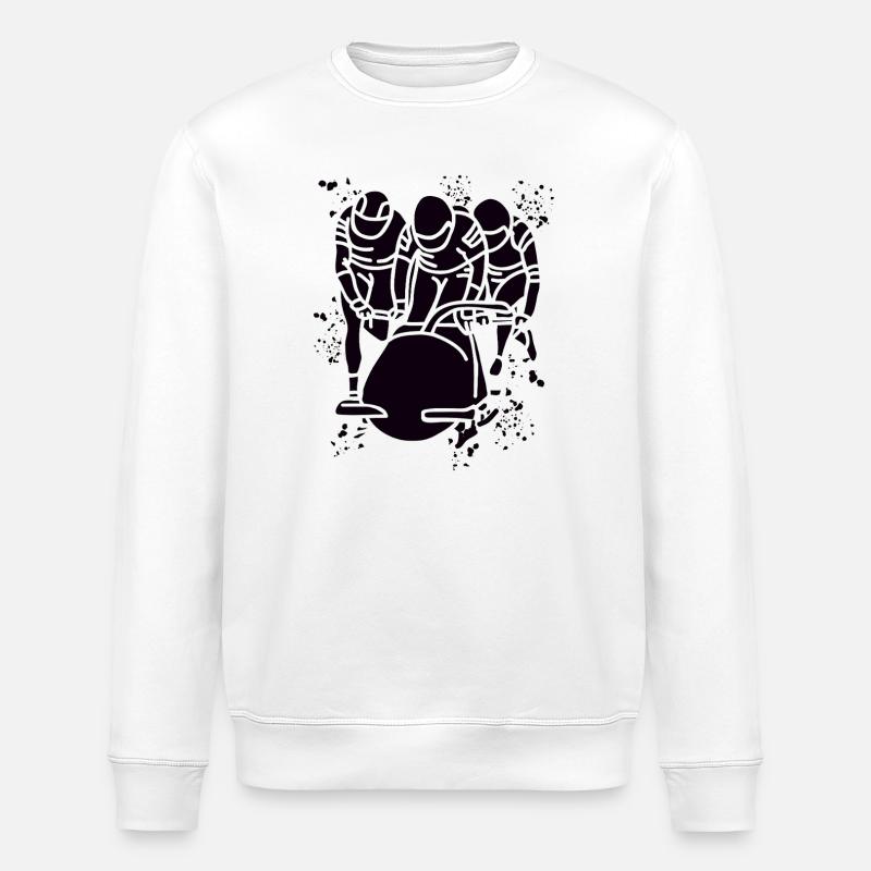 Bobsleigh Bobsleigh Bobsleigh à quatre - Sweat bio ROLLER Stanley/Stella Unisexe - blanc