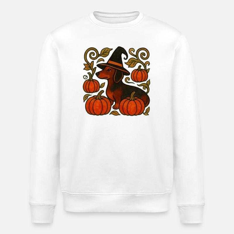 Kürbis Hexendackel - Stanley/Stella Unisex Bio-Sweatshirt ROLLER - Weiß
