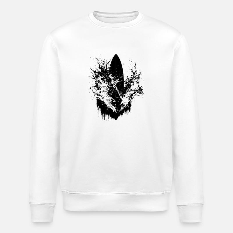 Surf Surfeur énergique Design Surf - Sweat bio ROLLER Stanley/Stella Unisexe - blanc