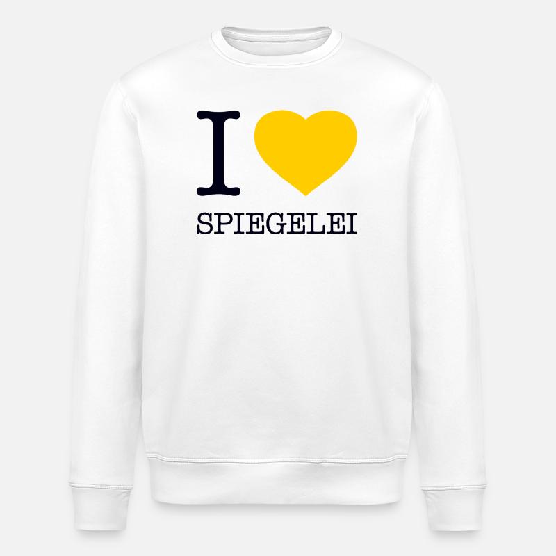 I love Spiegelei - Stanley/Stella Unisex Bio-Sweatshirt ROLLER - Weiß