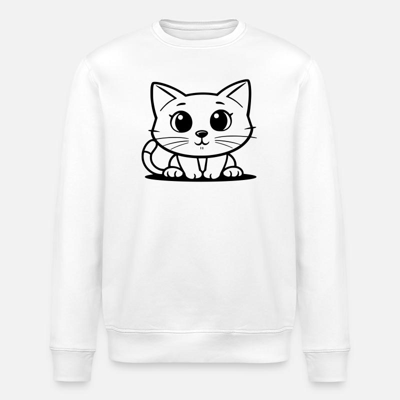 Midnight Emblem Silhouette - Stanley/Stella ROLLER Unisex Organic Sweatshirt - white