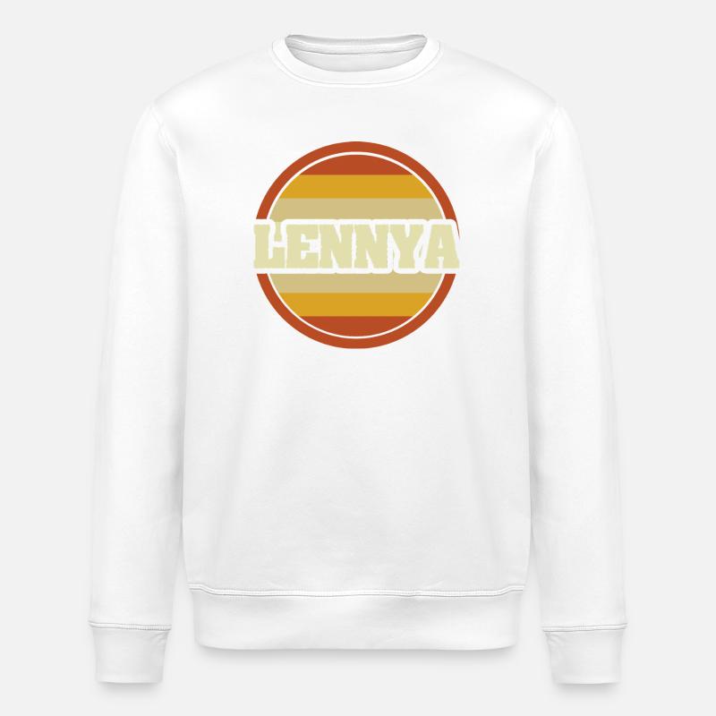 LENNYA Retro Circle - Stanley/Stella Unisex Bio-Sweatshirt ROLLER - Weiß