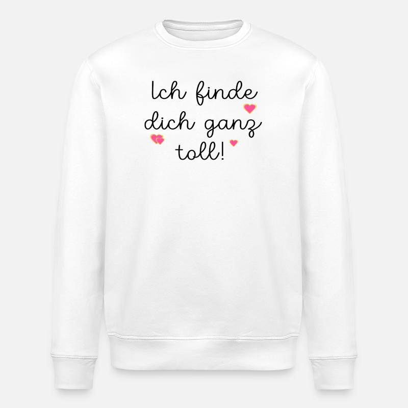 FREUNDSCHAFT TOLL FINDEN - Stanley/Stella Unisex Bio-Sweatshirt ROLLER - Weiß