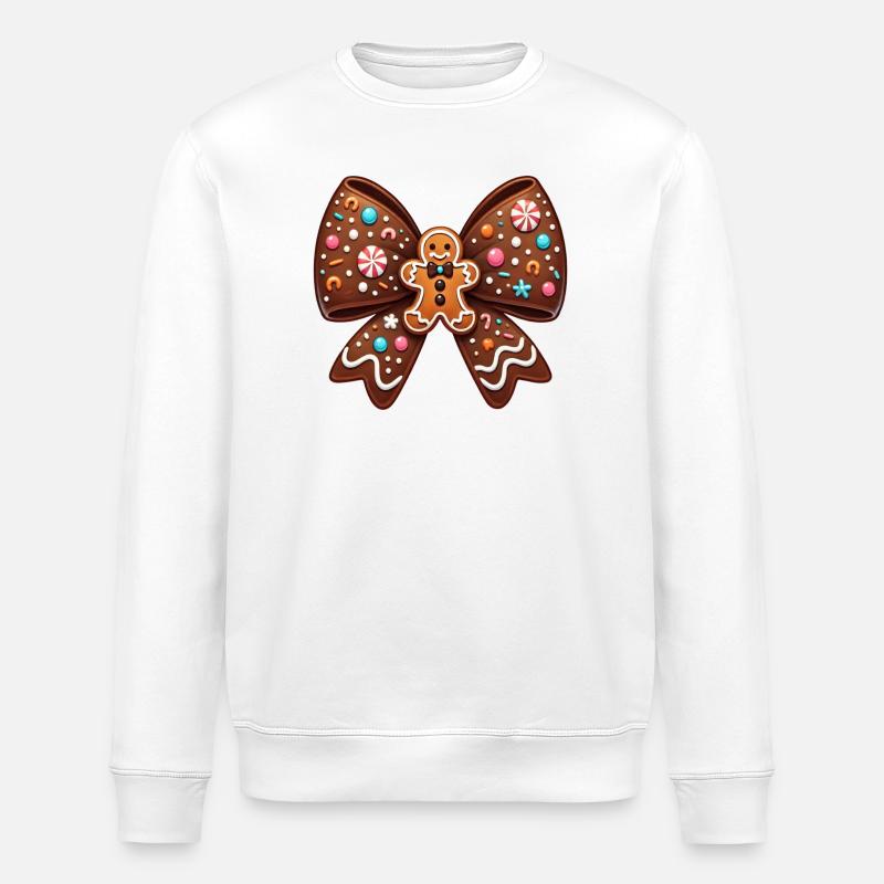 Schoko Schleife Lebkuchen - Stanley/Stella Unisex Bio-Sweatshirt ROLLER - Weiß
