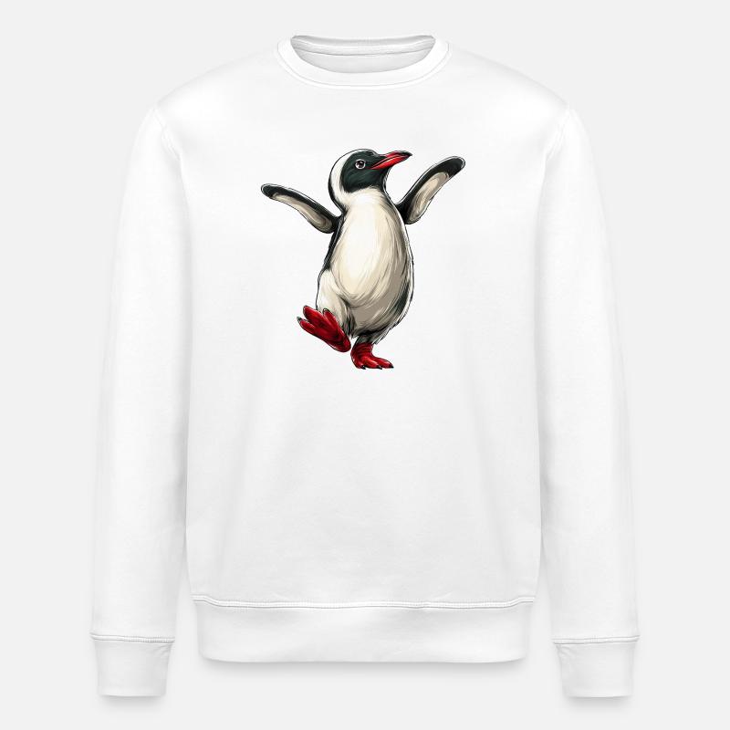 Pingouin joyeux :) - Sweat bio ROLLER Stanley/Stella Unisexe - blanc