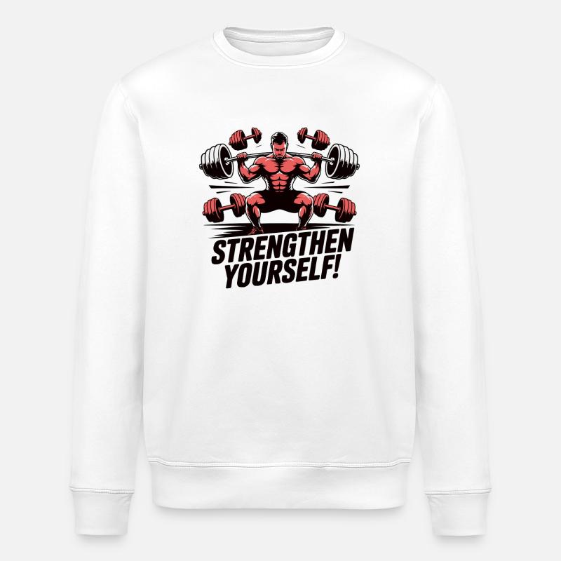 Beast Lift Renforcez-vous - Sweat bio ROLLER Stanley/Stella Unisexe - blanc