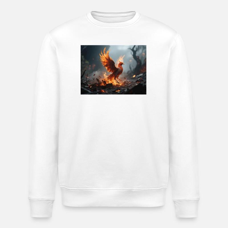 Feu Phénix Rise - Sweat bio ROLLER Stanley/Stella Unisexe - blanc