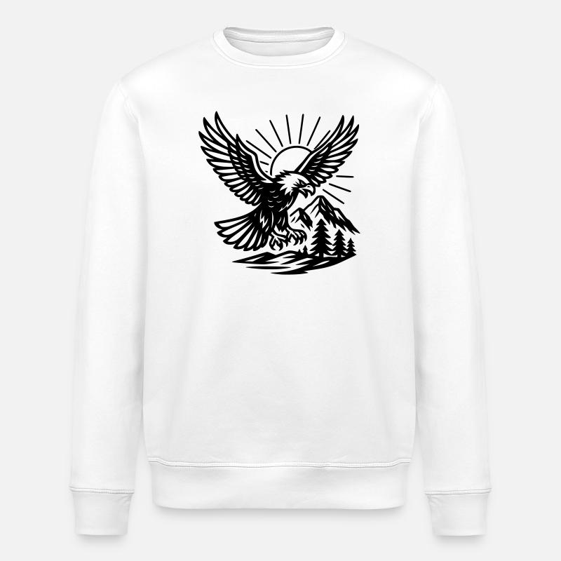 Aigle dans la nature - Sweat bio ROLLER Stanley/Stella Unisexe - blanc