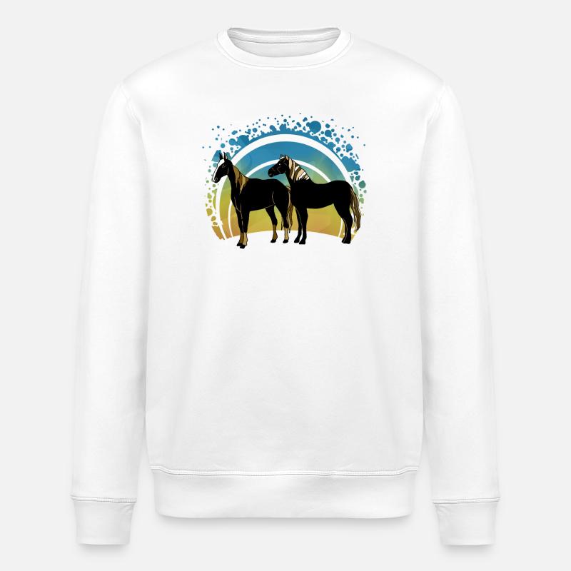 Pferde - Stanley/Stella Unisex Bio-Sweatshirt ROLLER - Weiß