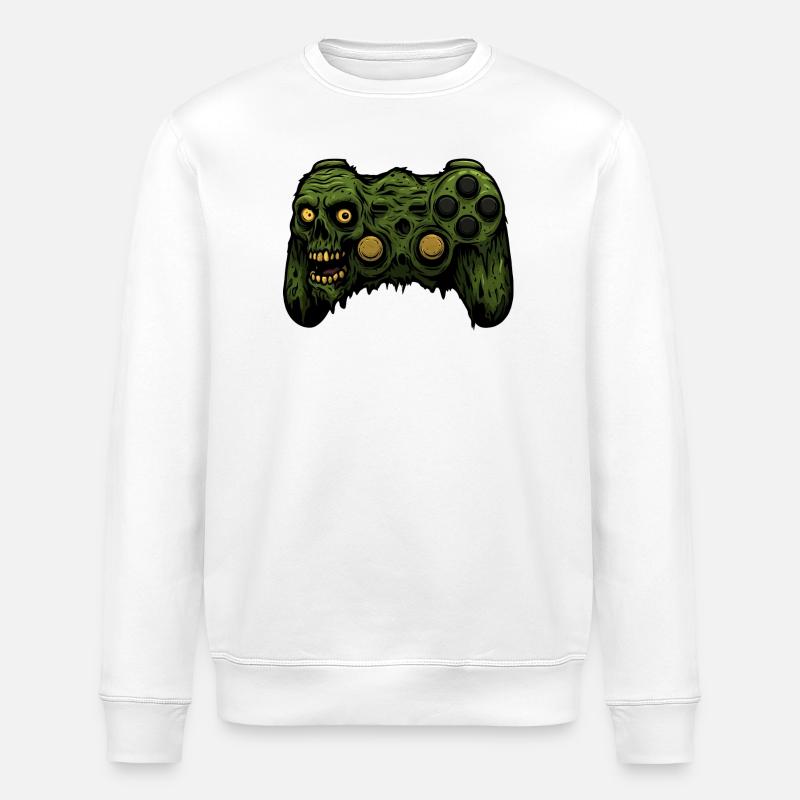 Zombie Controller T-shirt grunge - Sweat bio ROLLER Stanley/Stella Unisexe - blanc