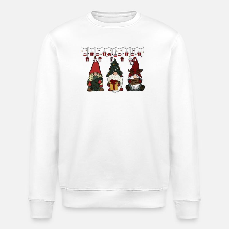 Noël des gnomes - Sweat bio ROLLER Stanley/Stella Unisexe - blanc