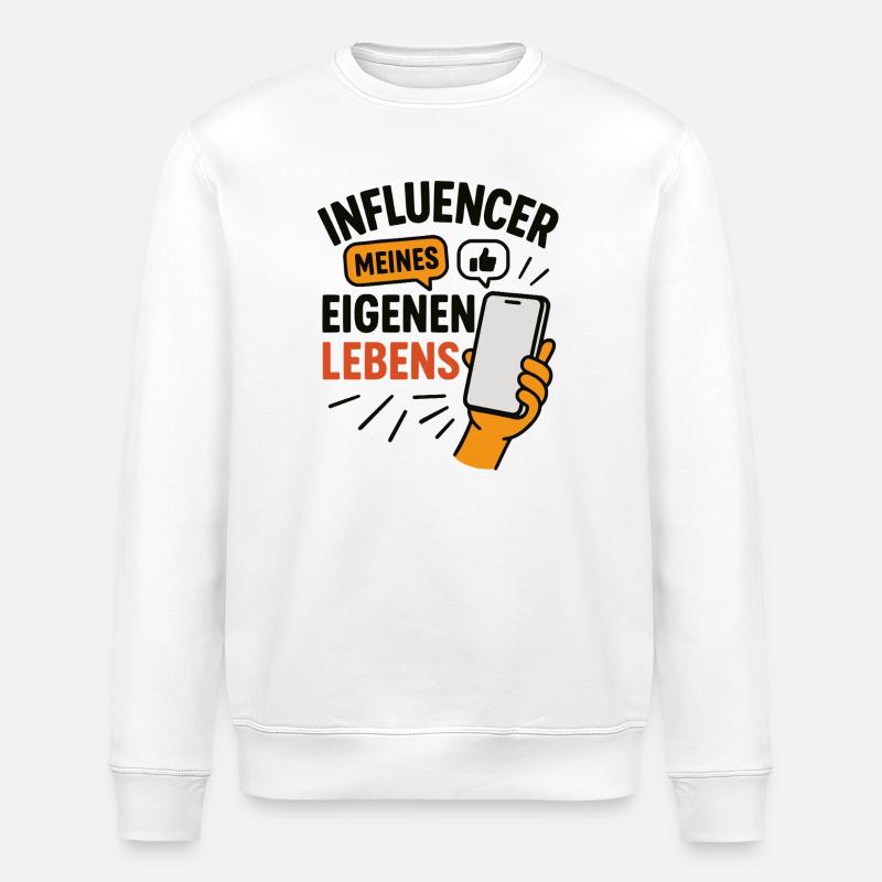 Influenceur de ma propre vie - Sweat bio ROLLER Stanley/Stella Unisexe - blanc