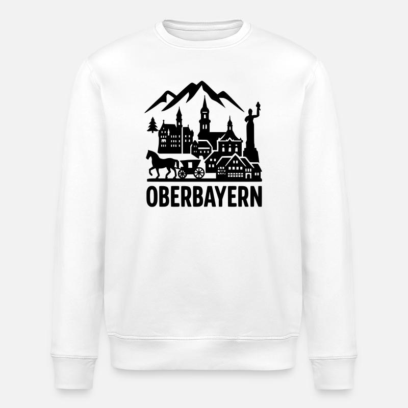 Upper Bavaria Bavarian - Stanley/Stella ROLLER Unisex Organic Sweatshirt - white