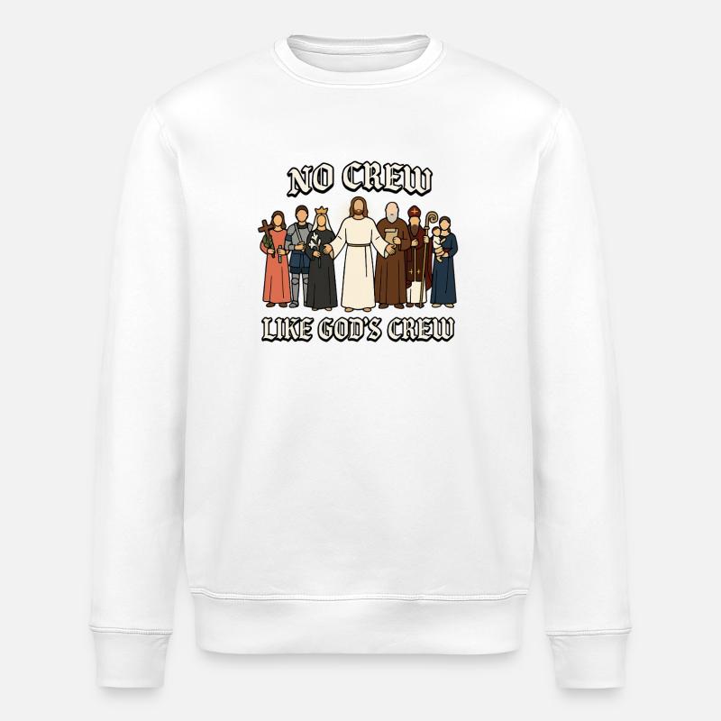 Équipage du Dieu catholique - Jésus-Christ - Sweat bio ROLLER Stanley/Stella Unisexe - blanc