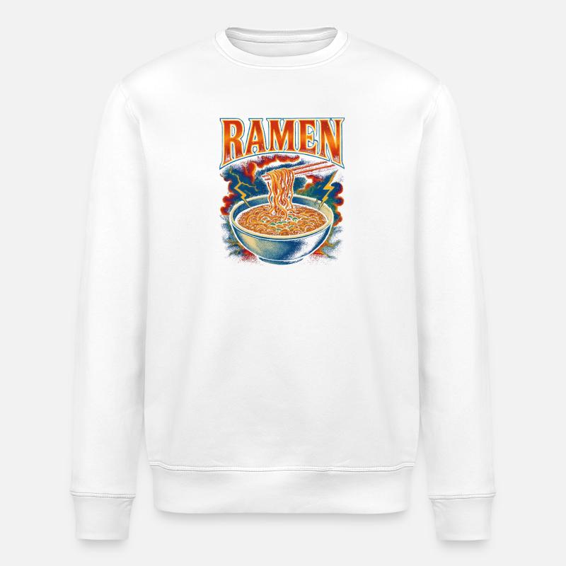 Ramen Nourriture préférée Drôle Bizarre Ramen des années 90 - Sweat bio ROLLER Stanley/Stella Unisexe - blanc