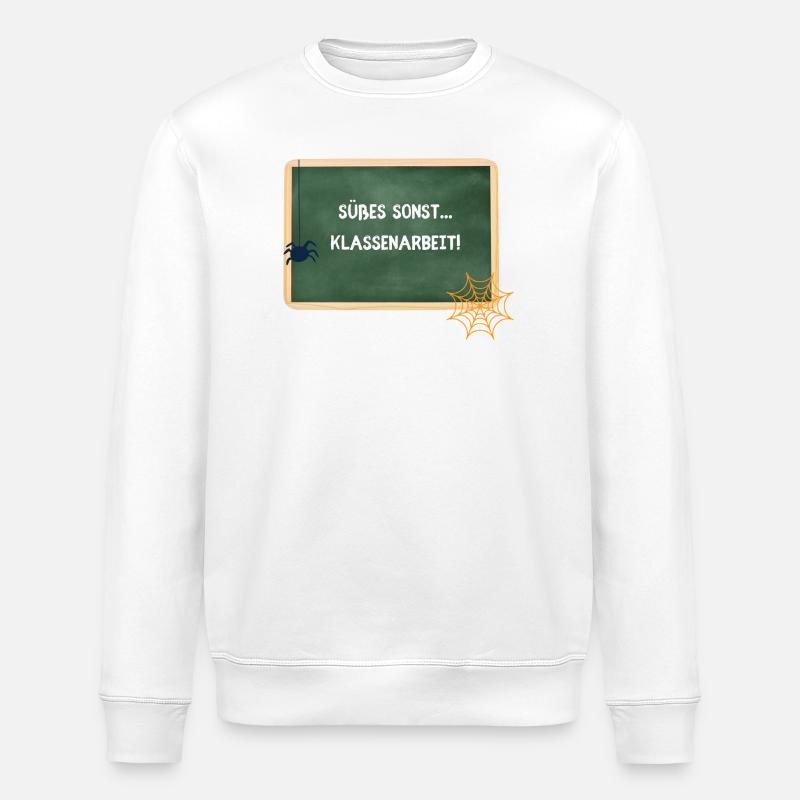 Sweets Otherwise Classwork - Halloween Teacher - Stanley/Stella ROLLER Unisex Organic Sweatshirt - white
