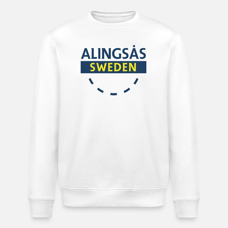 Alingsås Schweden Schild - Stanley/Stella Unisex Bio-Sweatshirt ROLLER - Weiß