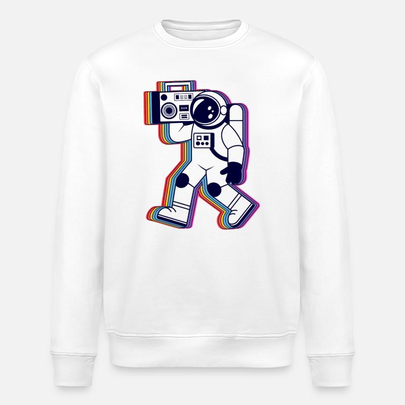 Rainbow Astronaut Radio - T-Shirt Drôle - Sweat bio ROLLER Stanley/Stella Unisexe - blanc