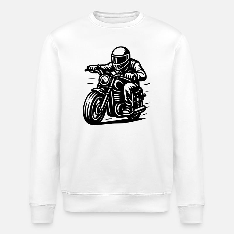 biker - Stanley/Stella ROLLER Unisex Organic Sweatshirt - white