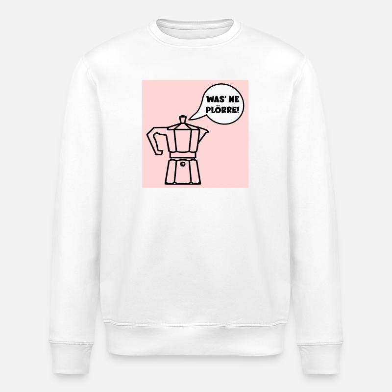 DICTONS DE CAFÉ ESPRESSO DRÔLE - Sweat bio ROLLER Stanley/Stella Unisexe - blanc