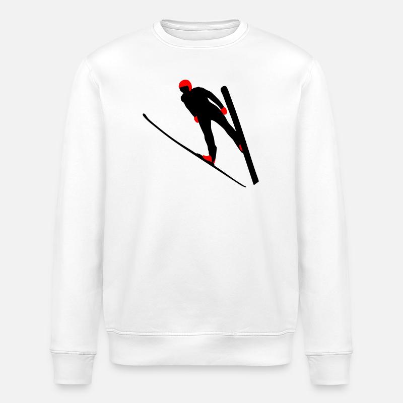 Tremplin de saut à ski - Sweat bio ROLLER Stanley/Stella Unisexe - blanc