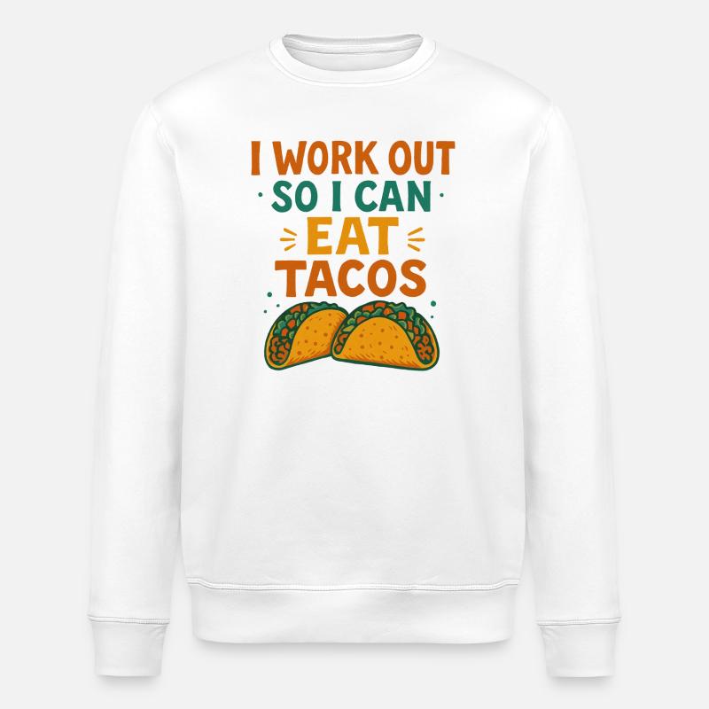 T-shirt d’entraînement alimenté par les tacos - Sweat bio ROLLER Stanley/Stella Unisexe - blanc