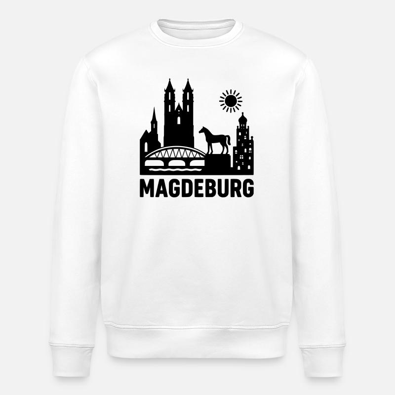 Silhouette de Magdebourg - Sweat bio ROLLER Stanley/Stella Unisexe - blanc