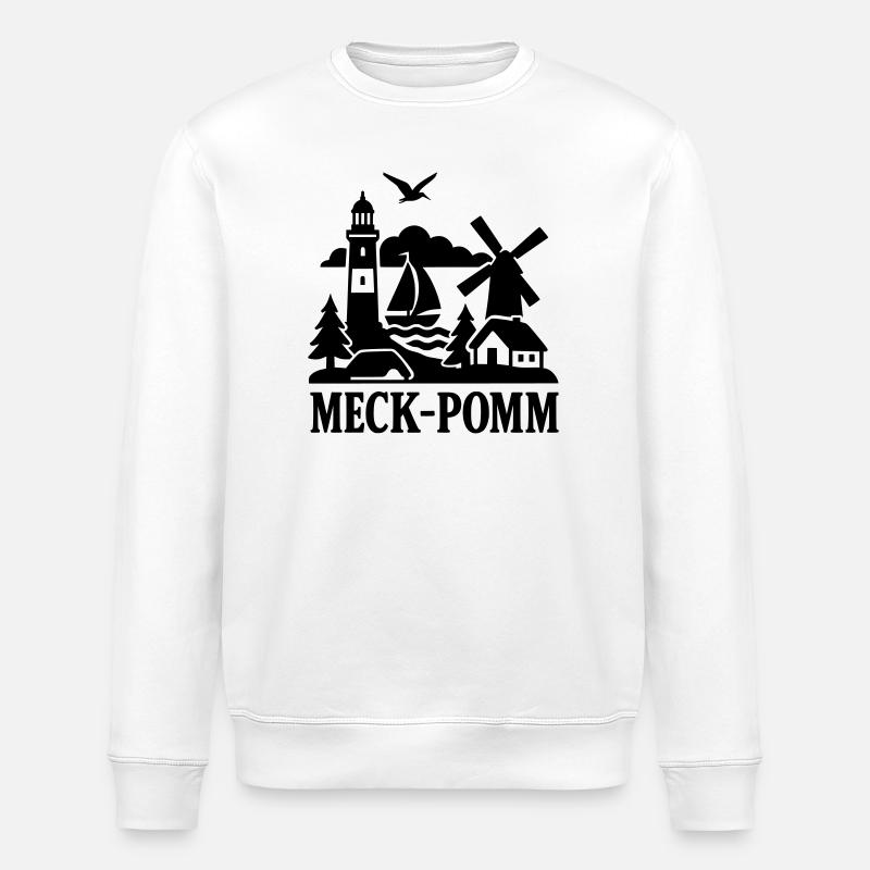 meckpomm silhouette - Stanley/Stella Unisex Bio-Sweatshirt ROLLER - Weiß