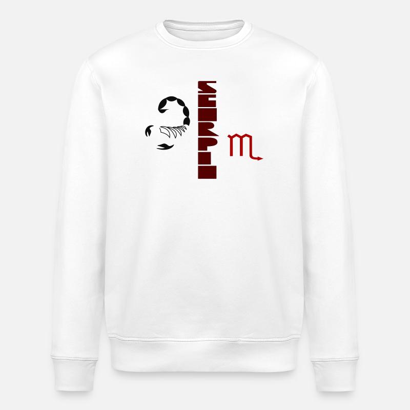 Skorpion Design von Cean - Stanley/Stella Unisex Bio-Sweatshirt ROLLER - Weiß