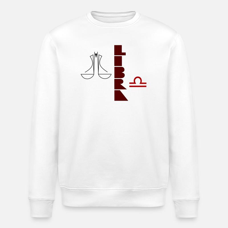 Waage-Design von Cean - Stanley/Stella Unisex Bio-Sweatshirt ROLLER - Weiß
