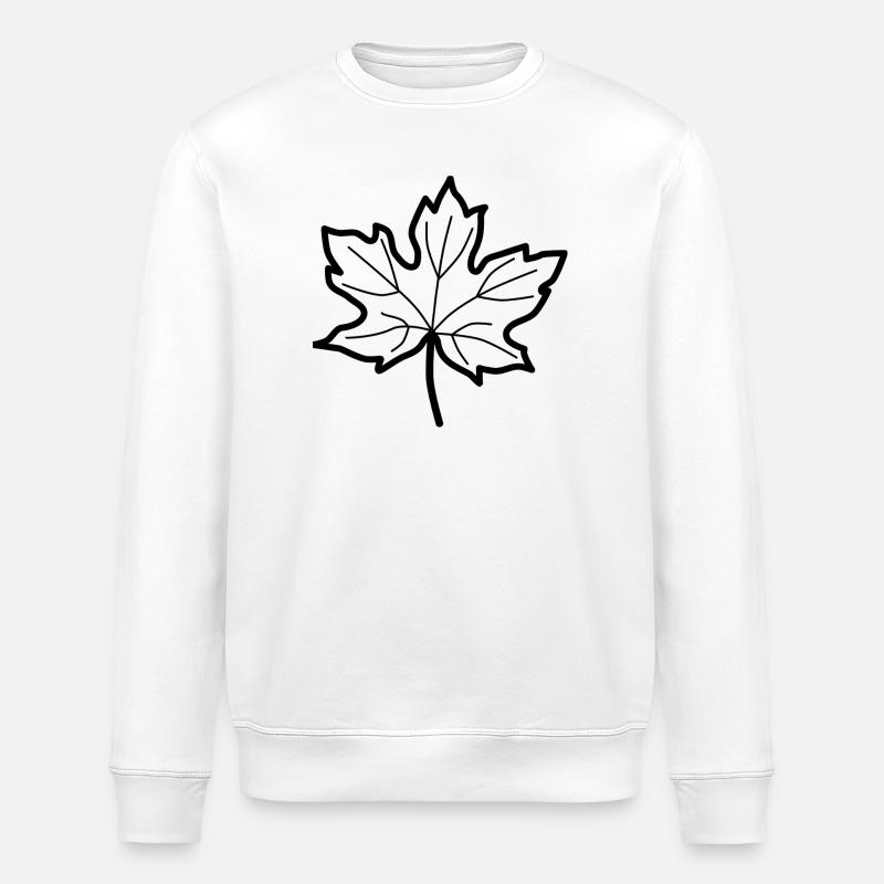 Feuille caduque - automne - Sweat bio ROLLER Stanley/Stella Unisexe - blanc