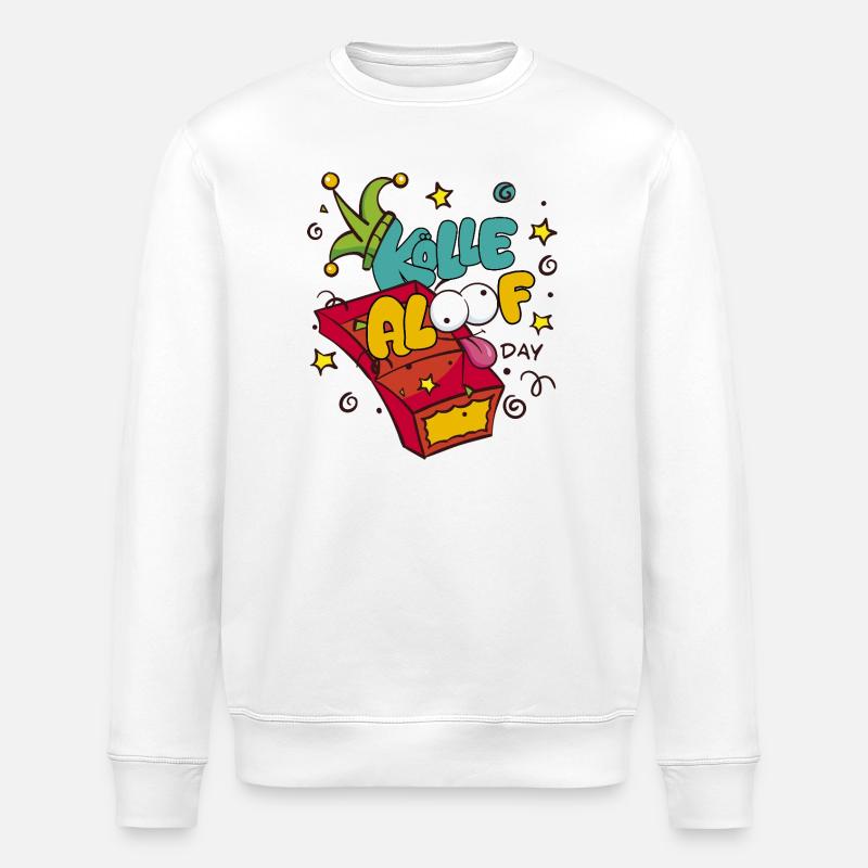 Kölle Alaaf Dessin animé Carnaval - Sweat bio ROLLER Stanley/Stella Unisexe - blanc
