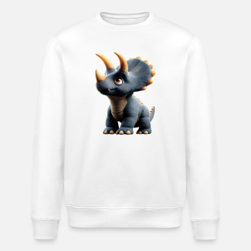Triceratops Dinosaure Dinos Triceratops Dino - Sweat bio ROLLER Stanley/Stella Unisexe - blanc