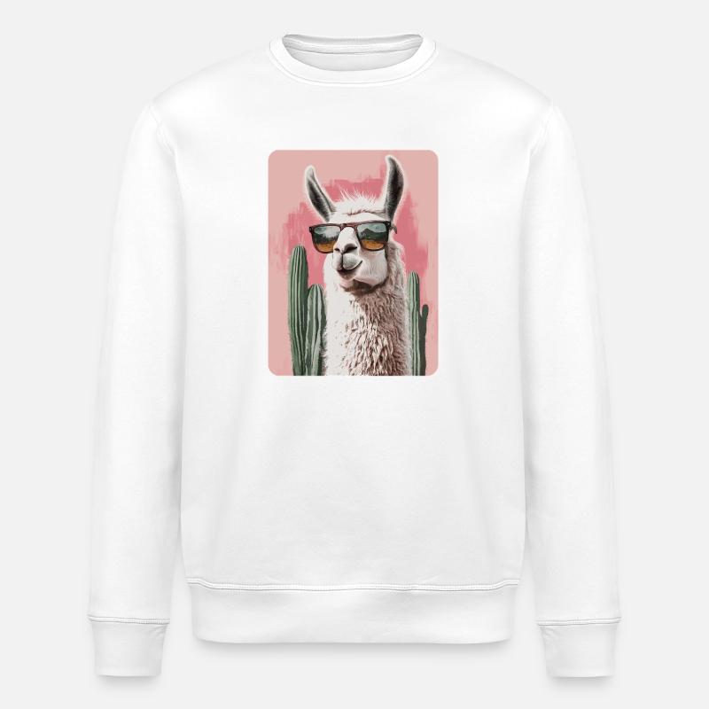 Lama - Stanley/Stella Unisex Bio-Sweatshirt ROLLER - Weiß