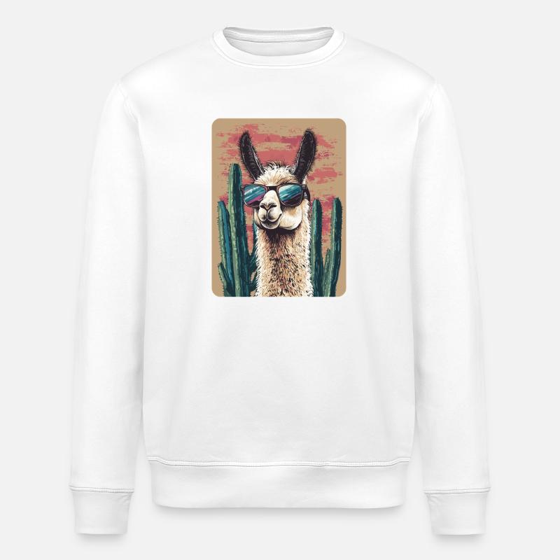 Lama - Stanley/Stella Unisex Bio-Sweatshirt ROLLER - Weiß