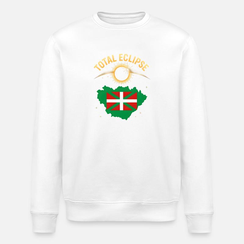Éclipse Solaire Totale Bilbao 2026 - Sweat bio ROLLER Stanley/Stella Unisexe - blanc