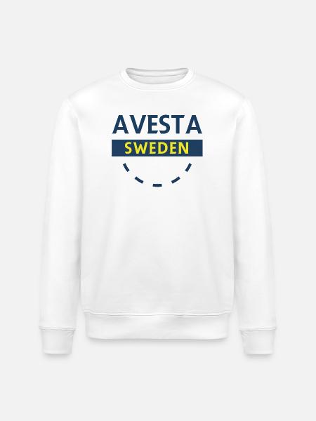 Avesta Sweden Circular Logo - Stanley/Stella ROLLER Unisex Organic Sweatshirt - white