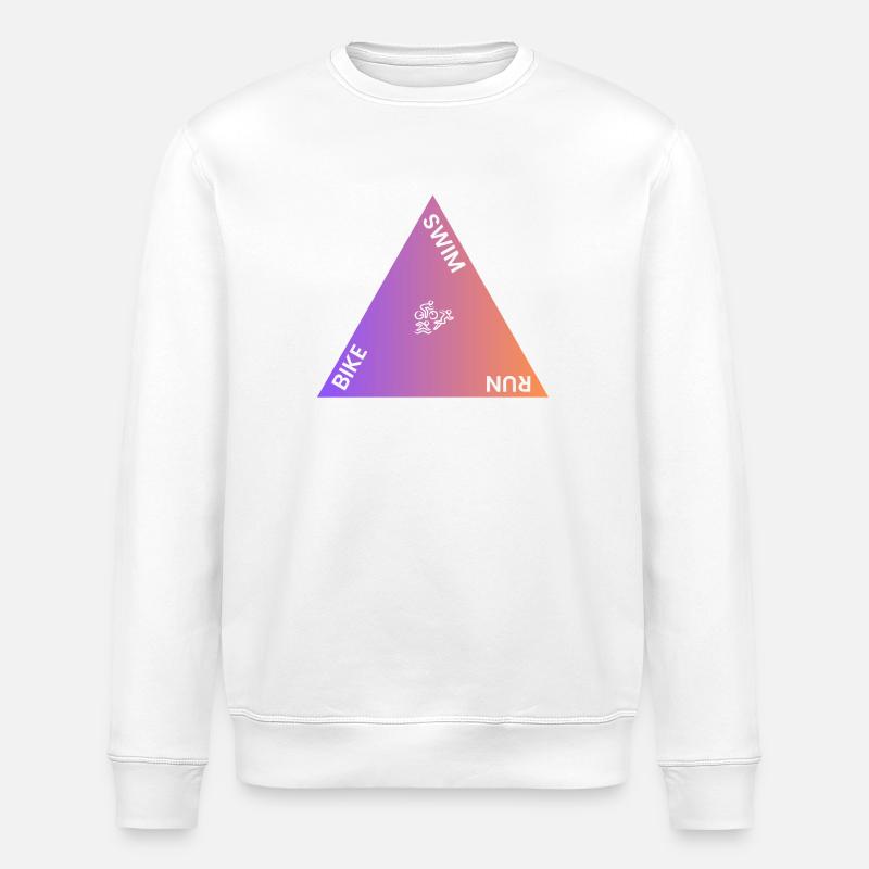 Triathlon Triangle Gradient - Stanley/Stella ROLLER Unisex Organic Sweatshirt - white