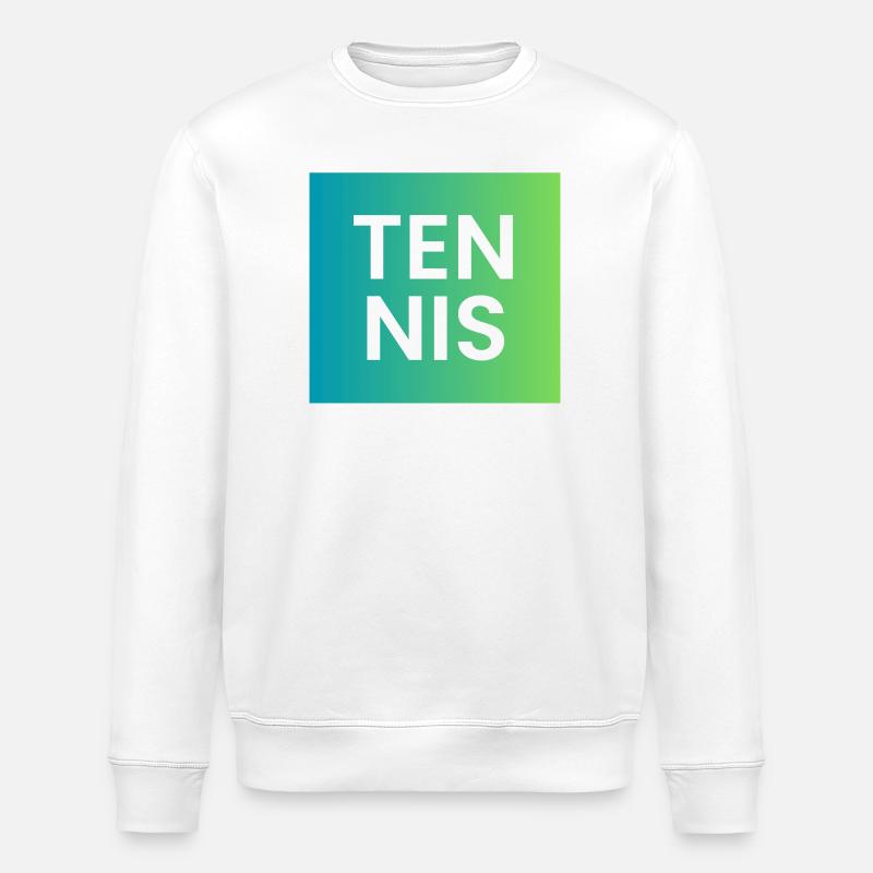 Tennis Gradient Typography - Stanley/Stella ROLLER Unisex Organic Sweatshirt - white