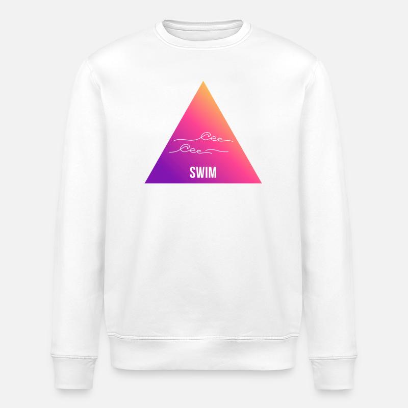 Natation Gradient Triangle Vagues - Sweat bio ROLLER Stanley/Stella Unisexe - blanc