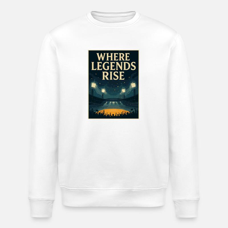 Where Legends Rise – Stadium Design - Stanley/Stella ROLLER Unisex Organic Sweatshirt - white